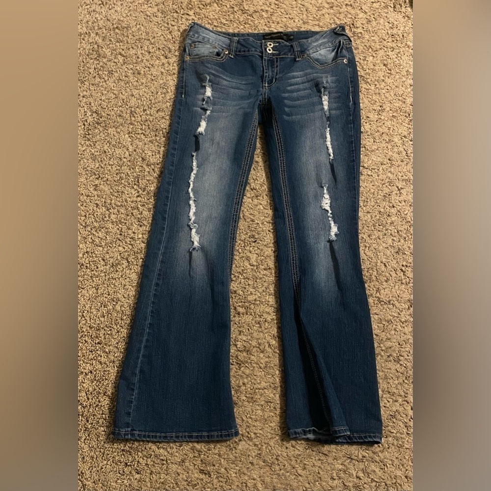 Rue21 Twenty One Black Mid Rise Boot Cut Jeans 9/10R